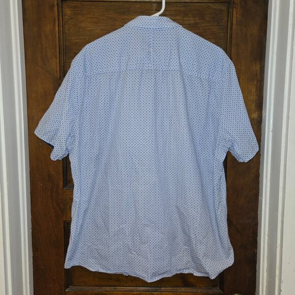 Johnston Murphy Geometric Anchors Short Sleeve Button Up Shirt Mens XL LOT OF 2 - Picture 6 of 13